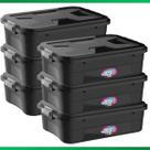 Kit 6 Caixa Organizadora Container 28 Litros C/ Tampa e Trava