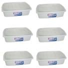 Kit 6 Caixa Organizadora Container 5 L C/Tampa 34x24x11Cm