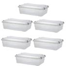 Kit 6 Caixa Organizadora Pratic Box 10L 41x29x14 Transparent