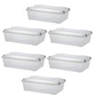 Kit 6 Caixa Organizadora Pratic Box 10L 41x29x14 Transparent