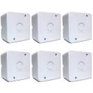 Kit 6 Caixa Plastica Organizadora Camera Cftv - Branca