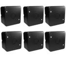 Kit 6 Caixa Plastica Organizadora Camera Cftv - Preto