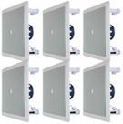 Kit 6 Caixas de Som Arandela JBL 6FR1Q 50W 8 Ohms Quadrada Branca Som Ambiente Embutir Teto Gesso Kit 6 Caixas de Som Arandela JBL 6FR1Q 50W 8 Ohms Quadrada Branca Som Ambiente Embutir Teto Gesso