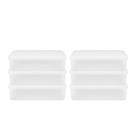 Kit 6 Caixas Herméticas Plásticas Empilháveis 6,5l Transparente