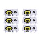 Kit 6 Caixas JBL de Embutir CI6R Plus Arandelas Retangulares