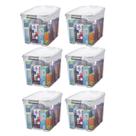 Kit 6 Caixas Organizadora Plástica Transparente 36L SANREMO Kit 6 Caixas Organizadora Plástica Transparente 36L SANREMO