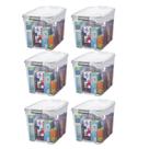 Kit 6 Caixas Organizadora Plástica Transparente 36L SANREMO