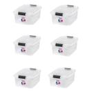 Kit 6 Caixas Organizadora Transparente 6L C/Tampa-SANREMO