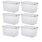 Kit 6 Caixas Organizadoras 50 Litros Pratic Box 59x38x34CM