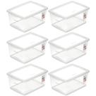 Kit 6 Caixas Organizadoras com Tampa 7,5L Empilháveis Ordene