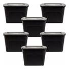 Kit 6 Caixas Organizadoras Ecobox 80L Preta Resistente Garden life