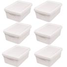 Kit 6 Caixas Organizadoras Multiuso Decorativa 1,8L Branca
