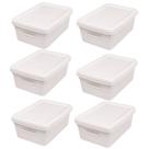 Kit 6 Caixas Organizadoras Multiuso Decorativa 5 L Branco Kit 6 Caixas Organizadoras Multiuso Decorativa 5 L Branco