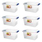Kit 6 Caixas Organizadoras Multiuso Transparente 2,5Litros Kit 6 Caixas Organizadoras Multiuso Transparente 2,5Litros