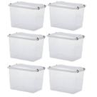 Kit 6 Caixas Organizadoras Pratic Box 41x29x25Cm 20Lts