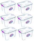 Kit 6 Caixas Organizadoras Transparente 12 Litros - Uninjet