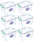 Kit 6 Caixas Organizadoras Transparente 20 Litros - Uninjet