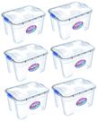 Kit 6 Caixas Organizadoras Transparente 30 Litros - Uninjet Kit 6 Caixas Organizadoras Transparente 30 Litros - Uninjet
