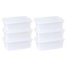 Kit 6 Caixas Para Cozinha Empilháveis 24,5l Branco