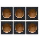 Kit 6 Caixas Seladas 6 Polegadas APSounds Grafite MDF