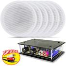 Kit 6 Caixas Som Ambiente Escritorio Sala Embutir Teto Pc Notebook Amplificador Rca P2