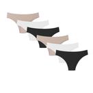 Kit 6 Calcinha Algodão Tanga Varias Cores Feminina A10