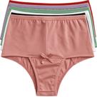 Kit 6 Calcinha Cós Alto Feminina Básica Lingerie Confortável Cintura Alta Pós Parto Forro Algodão