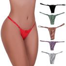 Kit 6 Calcinha Tanga Feminina Microfibra Com Regulagem Lateral Fio Dental Conforto Adulto