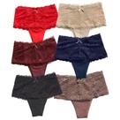 Kit 6 Calcinhas Cintura Alta Fristyle Modeladora Com Renda Em Algodão Adulto