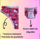 Kit 6 calcinhas infantil menina conforto em algodão
