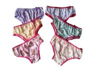 Kit 6 Calcinhas Menina Moça Criança Juvenil Estampada