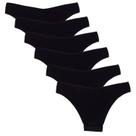 Kit 6 Calcinhas Tanga Sem Costura Poliamida Huxter Preto