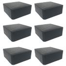 Kit 6 Calços De Borracha Maciços 100x100x38mm Antivibração Impacto Borrachas Londrina
