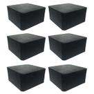 Kit 6 Calços De Borracha Maciços 100x100x50mm Antivibração Impacto Borrachas Londrina