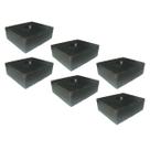 Kit 6 Calços De Borracha Maciços 190x160x65mm Com Lona Antivibração Impacto Borrachas Londrina