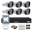 Kit 6 Câm Segurança Full Hd Color Dvr 8ch Intelbras 1tb