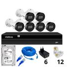 Kit 6 câmera intelbras IP Vipc 1230B Nvd 1408 C/HD 2TB