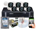 Kit 6 Câmeras de Segurança hd Dvr intelbras full hd 8ch mhdx C/hd
