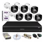 Kit 6 Cameras de Segurança Intelbras Full Color 1220b Dvr Imhdx 3008 Ia Com hd 1tb Purple