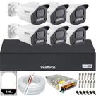 Kit 6 Câmeras Full Color C/Áudio Dvr Intelbras 8 canais 500GB