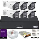 Kit 6 Câmeras Full Color C/Áudio Dvr Intelbras 8ch 2TB Purple