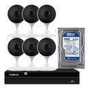Kit 6 Câmeras IMX Full Hd Wifi Com Hd 250gb E Nvd 1408