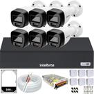 Kit 6 Câmeras Intelbras 1120b Full Color Dvr 8 Canais Hd 500GB Colorido 24hrs