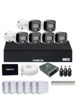 Kit 6 Câmeras Intelbras 1120b Full Color DVR Mhdx 1108-c Com SSD 512gb