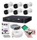 Kit 6 Câmeras Intelbras Multi Hd 1120b Dvr 8 Canais Com Hd