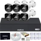Kit 6 Câmeras Intelbras Vhd 1220b Full Color DVR Mhdx 1108c SSD 512gb colorido noite