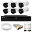 Kit 6 Câmeras Intelbras VHL 1120 B HDCVI Lite HD 720p Lente 3.6mm Visão Noturna 20m IP66 + Dvr Tudo Forte TFHDX 3308 Full HD 8 Canais Com App Xmeye