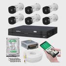 Kit 6 Câmeras Multi Hd 1120b Dvr Intelbras 8 Canais Com Hd Completo Intelbras