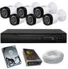 Kit 6 Cameras Segurança 720 Hd 1 Mp Dvr 8 Canais Multi Hd 8ch Alta Resolução c/ Acessórios Kit 6 Cameras Segurança 720 Hd 1 Mp Dvr 8 Canais Multi Hd 8ch Alta Resolução c/ Acessórios