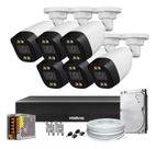 Kit 6 Câmeras Segurança Color Dvr Intelbras 1008c Hd 500gb